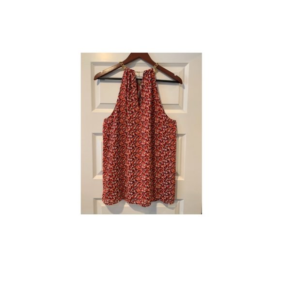 Michael Kors Red Floral Top - Picture 1 of 3